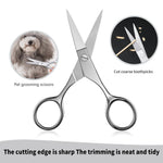 MAYCREATE Small Grooming Scissors Stainless Steel Facial Hair Scissors Trimmer Pointed Tip Straight Scissors Portable Beauty Scissors for Men Women
