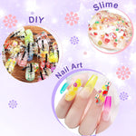 MAYCREATE 3D Nail Art Kit for DIY Crafts with 2 Boxes of 3–5mm Resin Fruit Slices | Easy Storage