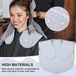 MAYCREATE Silicone Waterproof Hair Dye Shawl, Hair Cutting Collar with Guiding Lines, Cutting Mat for Hair Stylist, Barber Shop Hair Cutting Pad/Cape for Salon, Hair Cutting Tools Salon Accessories