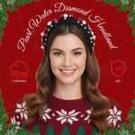 MAYCREATE Women's Headband for Casual and Formal Wear featuring Pink Beads and Rhinestones