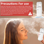 MAYCREATE Face Mist Sprayer for Skin Hydration with 1200mAh Battery and Moisture Tester | USB Nano Facial Steamer