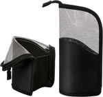 MAYCREATE Makeup Pouch for Travel featuring 2 in 1 Stand Up Holder and Oxford Cloth Design | Black