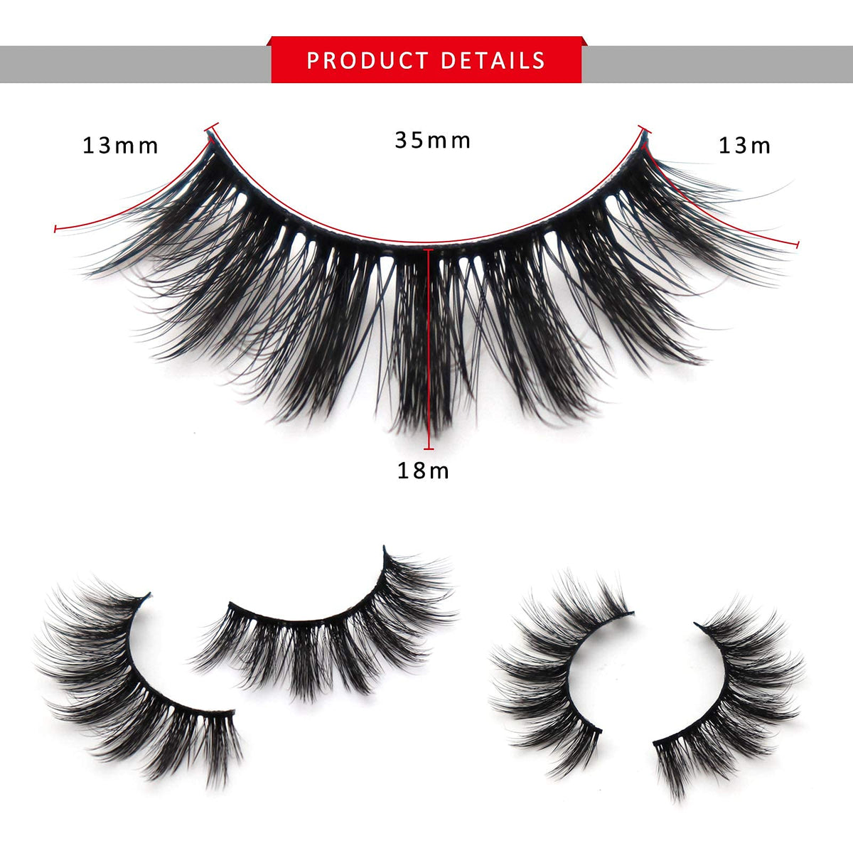 MAYCREATE False Eyelashes for Party Look featuring Knot Free Lash Band and 7 Pairs 15–18mm