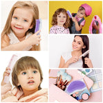 MAYCREATE Girls Hair Brush Set with 3 Pieces for Easy Detangling and Styling | Cute Unicorn Design