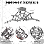 MAYCREATE Gothic Hair Claw Clips for Halloween with Cobweb Bat and Spider Design | 3Pcs Metal Set