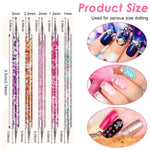 MAYCREATE Nail Art Tools Kit for Nail Design with Dual Head Dotting Tools & Liner Pens Set of 10