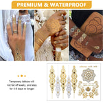 MAYCREATE Temporary Tattoo Stickers for Body Art with 9 Sheets 100+ Designs | Waterproof