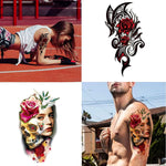 MAYCREATE Tattoo Sticker for Body Art with 42 Sheets Waterproof Designs for Men and Women