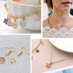 MAYCREATE Charms Combo Set for DIY Jewelry Making featuring 160pcs Gold Plated Enamel Pendants