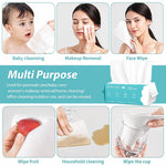MAYCREATE Face Towel Disposable for Daily Use with 70 Count 7.87x7.87 in Soft Cotton Wipes