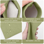 MAYCREATE Sunglasses Case for Travel with Squeeze Top Closure 9×18 cm PU Leather | 4 Pack