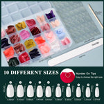 MAYCREATE Press On Nails Kit for DIY Nail Art with 576 pcs Ballerina Nails | ABS Material