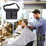 MAYCREATE Hairdresser Scissor Bag with 5 Scissor Sleeves and Zipper Pocket | PU Leather Salon Waist Pouch