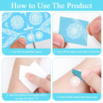 MAYCREATE White Hand Tattoo Stickers for Weddings and Festivals featuring 10 Sheets | Waterproof Temporary Henna for Women and Girls