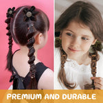 MAYCREATE Telephone Wire Hair Band Set for Girls with 7cm Spiral Design | 4pcs Flower Hair Ties