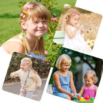 MAYCREATE Hair Clips for Girls 28Pcs Set with Unique Cartoon Designs in Pink and Yellow | Cute Gift Accessory for Kids