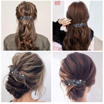 MAYCREATE Hair Accessories for Women featuring 2Pcs 3.5 in Rhinestone Snap Barrettes | Floral Alloy Clips