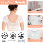 MAYCREATE Sweat Pads for Underarms with Sheer Mesh Quick Dry Fabric Size L | Washable and Reusable Vest for Women