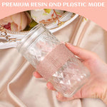 MAYCREATE Rhinestone Ribbon for DIY Crafts and Gift Wrapping with Self Adhesive Backing | 1 Yard Rose Gold