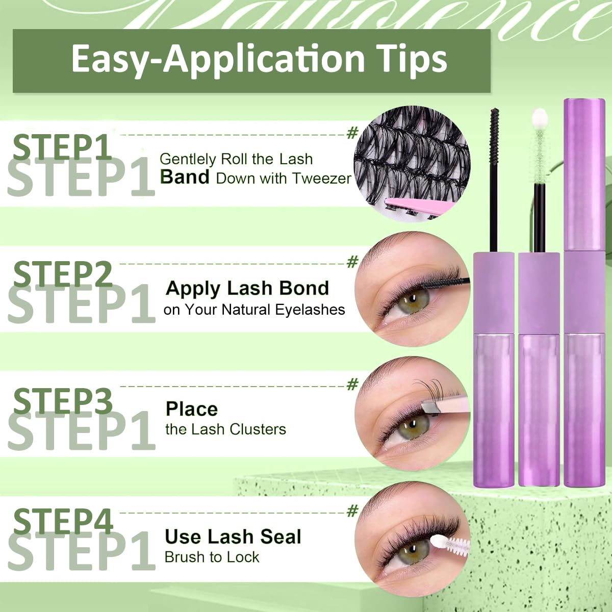 MAYCREATE Lash Clusters Kit for DIY Lash Extensions with 7D Spike Fans and 20D Cluster Lashes 10–16mm