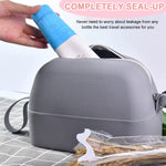 MAYCREATE Leak Proof Travel Container Sleeves 8 Pcs for Toiletries with Elastic Silicone | Reusable Covers for Bottles