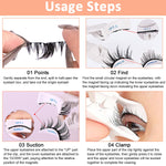 MAYCREATE Magnetic Eyelashes Kit with 2 Pairs and Applicator for Natural Look | Reusable No Glue Needed