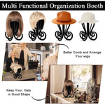 MAYCREATE Wig Stands for Wigs and Hats featuring Octopus-Shaped 4-Foot Base | 8.7x11.7 in Plastic