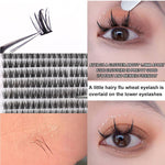 MAYCREATE False Eyelash Extensions Kit for Home Use with 160pcs Clusters 11–13mm | Natural Curl for Women