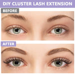 MAYCREATE False Eyelash Extensions Kit for Home Use with 160pcs Clusters 11–13mm | Natural Curl for Women