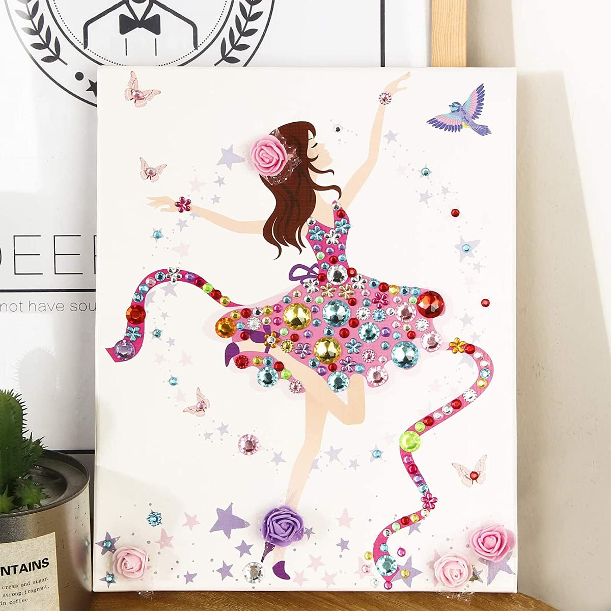 MAYCREATE 5 Sheet Gem Stickers Rhinestones Acrylic Color Self Adhesive Face Jewels Stickers for Women Girls Kids DIY Crafts, Makeup, Nail Art, Sketchbook and Decorations