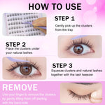MAYCREATE Self Adhesive Eyelashes for Natural Look with Pre Glued Strips and Soft Fiber | Easy Wear