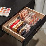 MAYCREATE Makeup Organizer for Vanity and Drawer with 7 Divided Sections Clear Acrylic Design