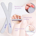 MAYCREATE Nail File Set for Home and Salon Use with Curved Design and 100/180 Grit | 10PCS