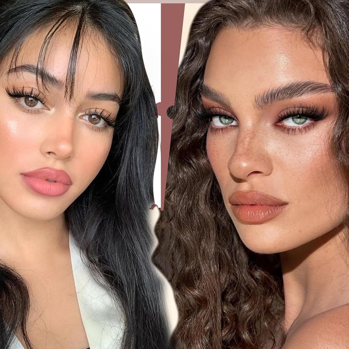 MAYCREATE Magnetic Eyelashes Kit with 2 Pairs and Applicator for Natural Look | Reusable No Glue Needed