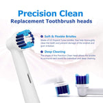 MAYCREATE Oral B Electric Toothbrush Heads with Extra Soft Bristles Pack of 4 | Fits Braun Handles