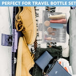 MAYCREATE Travel Bottles for Toiletries with 22PCS Refillable Containers and Cream Jars Kit