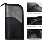 MAYCREATE Makeup Pouch for Travel featuring 2 in 1 Stand Up Holder and Oxford Cloth Design | Black