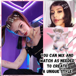 MAYCREATE Hair Clips for Girls Women 10Pcs featuring Metal Star Pins | Y2K Korean Style