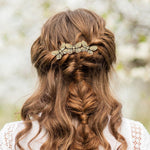 MAYCREATE 3pcs Hair Comb Clip Vintage Comb Hair Clips for Women Gold Metal Rhinestone Hair Side Combs for Women Decorative Bun Clips Crystal Bridal Hair Pins
