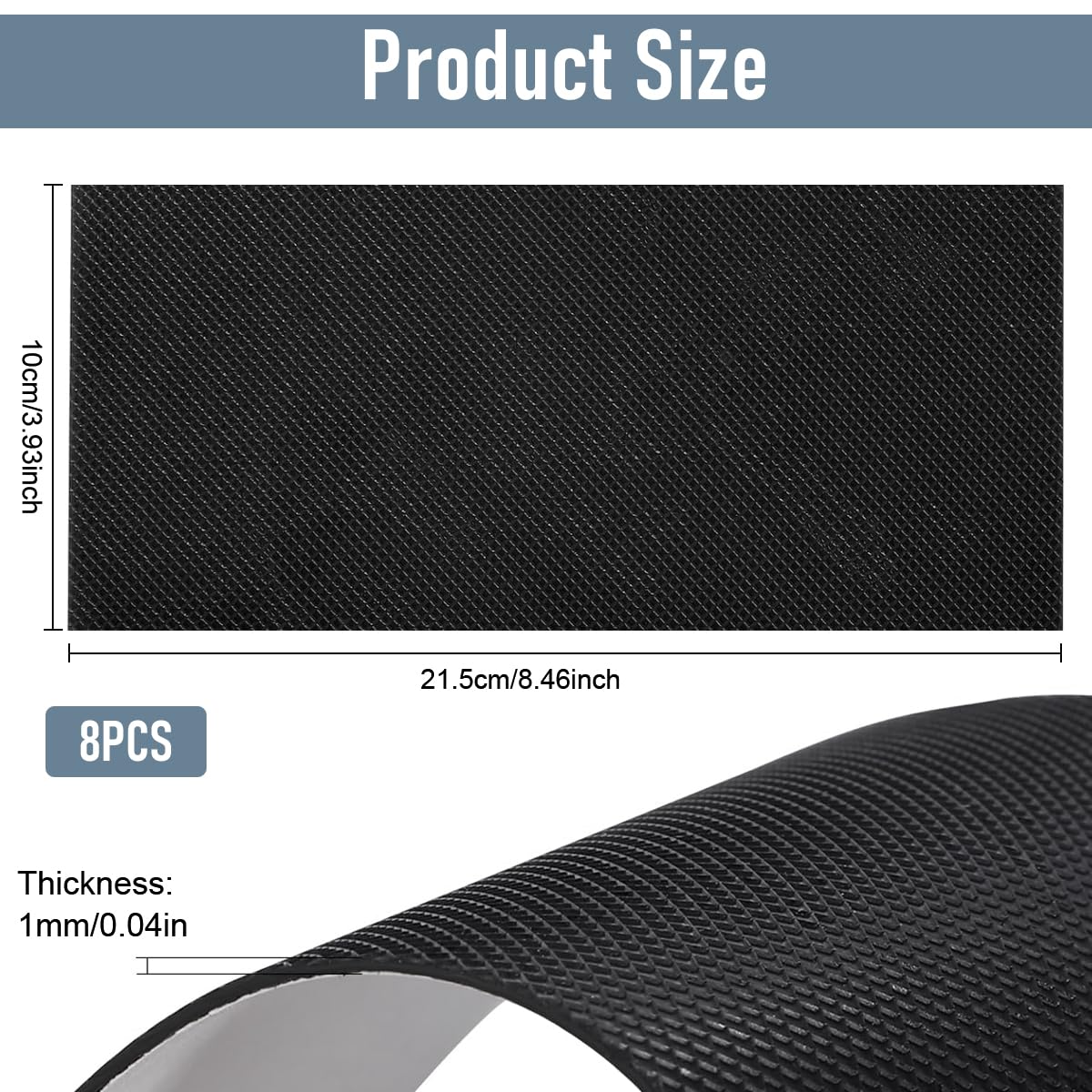 MAYCREATE Shoe Sole Protectors 24PCS for Leather Shoes and High Heels featuring Non Slip Rubber | Self Adhesive Cuttable Grips