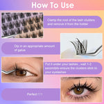 MAYCREATE Lash Clusters for DIY Natural Volume | 100pcs 11mm 3D Fiber Individual Extensions