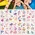 MAYCREATE® Temporary Tattoo for Women Girls, Glitter Fake Tattoos Stickers for Face Arm Body, Adult Kids Freckle Tattoo Art for Rave Party Halloween (Cartoon Animal)