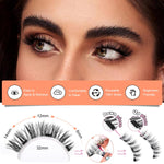 MAYCREATE® 1Pair Magnetic Eyelashes Natural Look Reusable Cat Eye Magnetic Lashes with Applicator Magnetic Eyelashes Kit without Eyeliner Wispy Clear Band False Eyelashes No Glue Needed