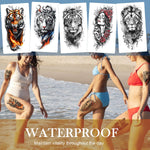 MAYCREATE Temporary Tattoo Stickers for Men with 34 Waterproof Sheets | Beast Arm Designs