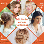 MAYCREATE Bobby Pins Set for Updos with 300 pcs Pins and Rubber Ties | Brown Metal for Women