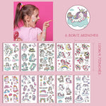 MAYCREATE Tattoo Sticker for Kids with 10 Sheets Waterproof Unicorn Designs | Fun DIY Body Art