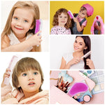 MAYCREATE Girls Hair Brush Set for Detangling and Styling with 3 Pieces | Cute Unicorn Pink