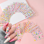 MAYCREATE Cartoon Rabbit Nail Art Stickers for DIY Kids Manicure with 30 Sheets | 3D Self-Adhesive Safe Decals