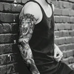 MAYCREATE Temporary Tattoo for Men with 6 Large 48cm x 17cm Sheets | Waterproof & Hypoallergenic
