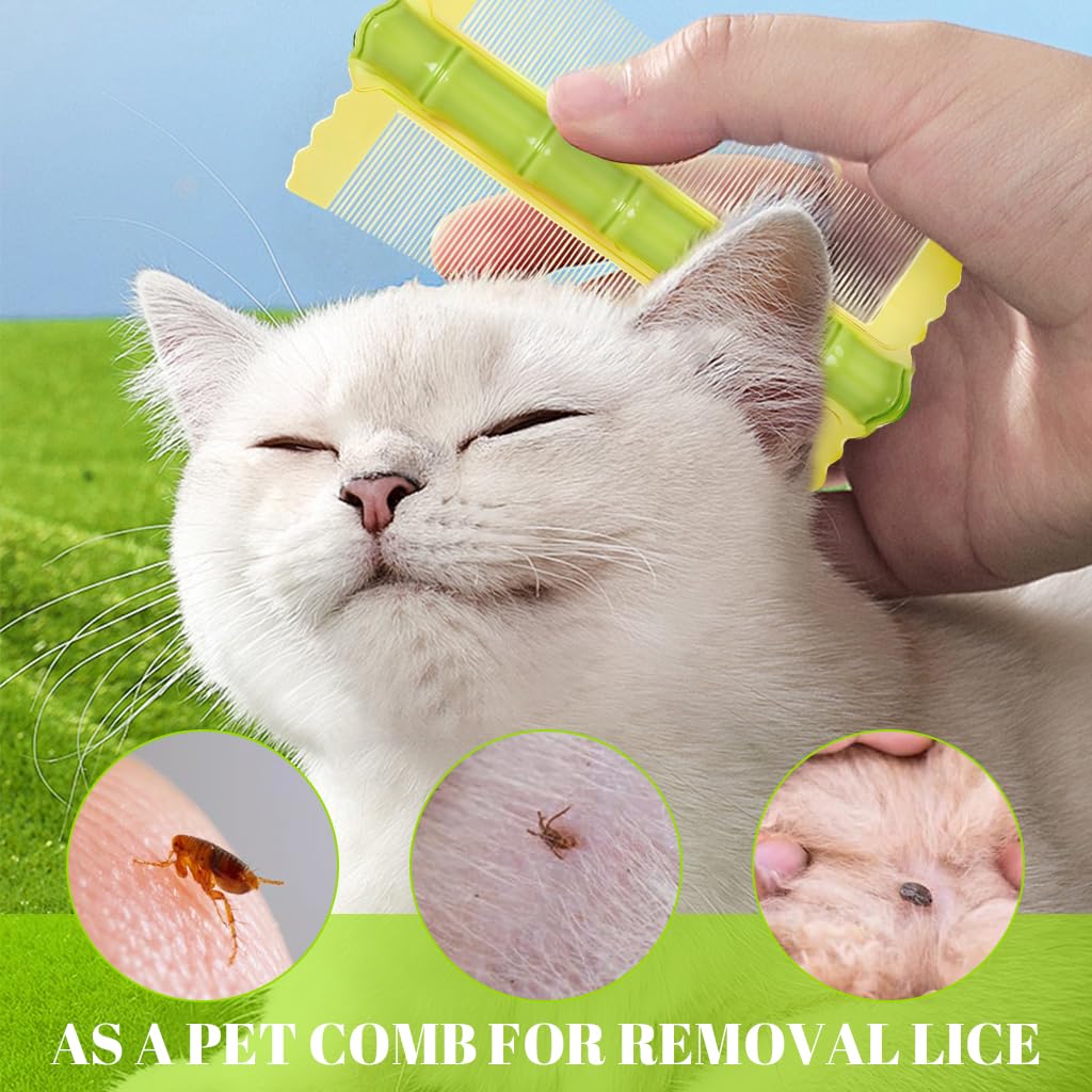 MAYCREATE Lice And Nits Removal Comb 3Pcs for Women and Kids with Double-Sided Fine Teeth | Dandruff and Flea Care
